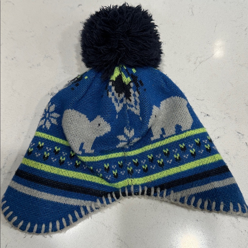 The North Face Blue Polar Bear baby toddler winter Hat - Picture 3 of 3